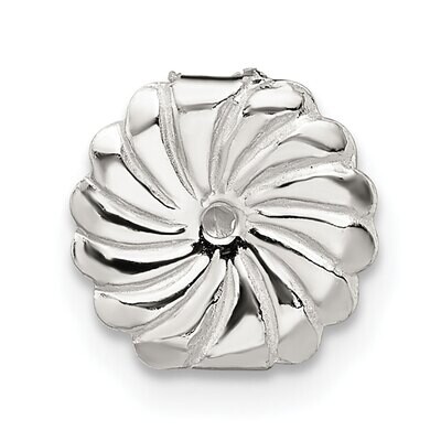 Lrg Friction Earring Nut Sterling Silver Polished SS4915, MPN: SS4915,