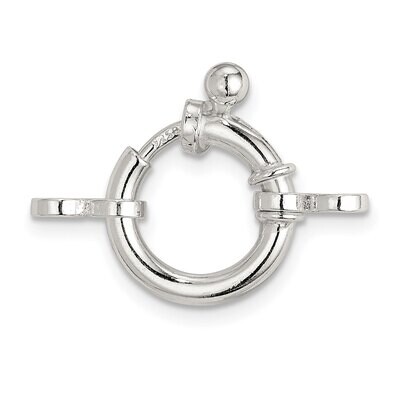 12mm Fancy Spring Ring Clasp Sterling Silver Polished SS4993, MPN: SS4993,