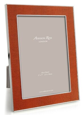 Addison Ross Orange Snake &amp; Silver Picture Frame 4 x 6 Inch Silver-plated FR1210, MPN: FR1210, UPC/…