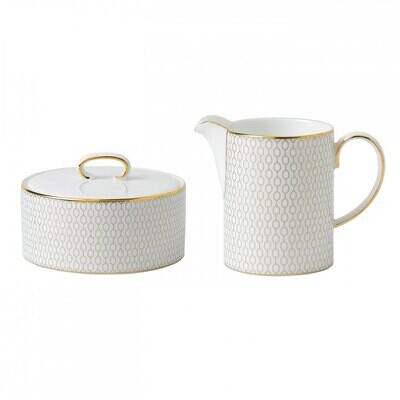 Wedgwood Arris Cream and Sugar Set, MPN: 40007549, 701587194921