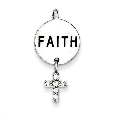 Faith Diamond Cross Pendant Sterling Silver QP1248, MPN: QP1248, 191101279591