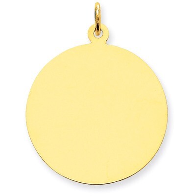 Plain .013 Gauge Circular Engravable Disc Charm 14k Gold XM140/13, MPN: XM140/13, 883957473437