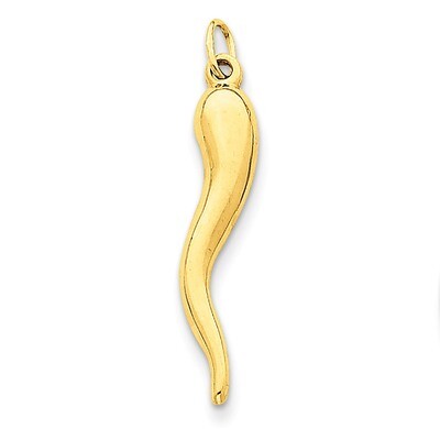 Italian Horn Charm 14k Gold C3041, MPN: C3041, 883957858531