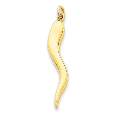 Large Italian Horn Charm 14k Gold A2699, MPN: A2699, 883957853680