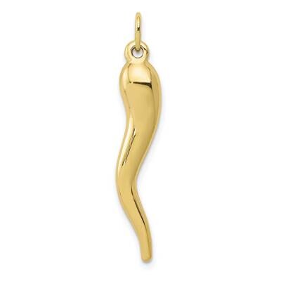 Italian Horn Charm 10k Gold 10C3041, MPN: 10C3041, 191101085123
