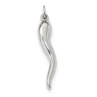 Italian Horn Charm 14k white Gold K5928, MPN: K5928, 191101036439