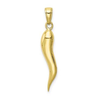 Large Italian Horn Pendant 10k Gold 10K2737, MPN: 10K2737, 785140236051