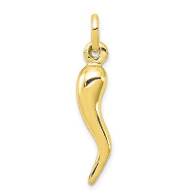 Italian Horn Charm Sterling Silver Gold-Tone QC6087GP, MPN: QC6087GP,