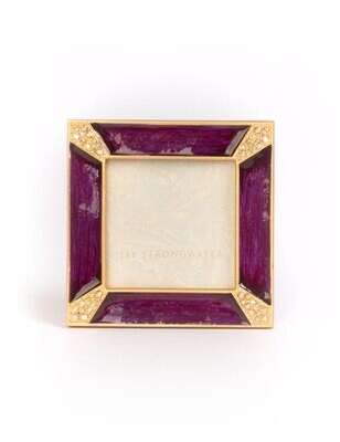 Jay Strongwater Leland Pave Corner 2 Inch Square Picture Frame Bouquet SPF5130-289, MPN: SPF5130-28…