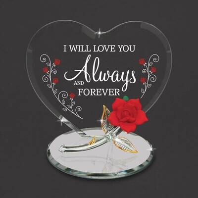 Rose Always and Forever Glass Figurine GM19250, MPN: GM19250, 708873037139