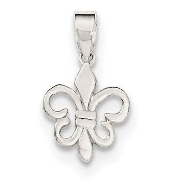 Fleur De Lis Pendant Sterling Silver Polished QC8110, MPN: QC8110, 191101359309