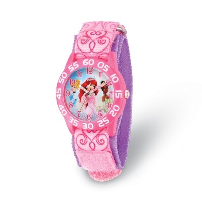 Disney Princess Kids Acrylic Pink Strap Time Teacher Watch  XWA5741, MPN: XWA5741, 843231080140
