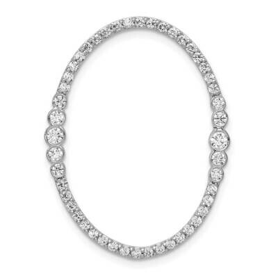Oval Chain Slide Pendant 14k White Gold Diamond PM3827-075-WA, MPN: PM3827-075-WA, 883957883670