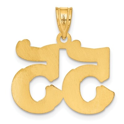 Number 55 Pendant 14k Gold Polished Etched AEN55, MPN: AEN55, 196904080788