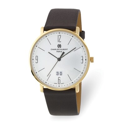 Charles Hubert Mens IP-plated Stainless Steel White Dial Watch  XWA6056, MPN: XWA6056, 848870008845
