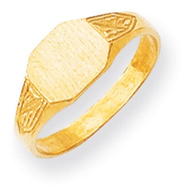 Signet Ring 14k Gold RS342, MPN: RS342, 883957442785