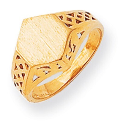 Signet Ring 14k Gold RS525, MPN: RS525, 883957467924
