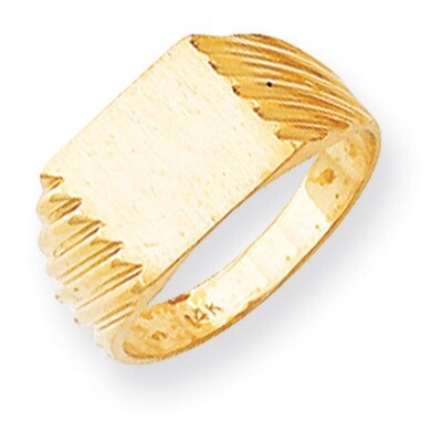 Signet Ring 14k Gold RS370, MPN: RS370, 883957410692