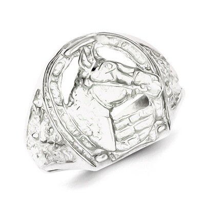 Horseshoe Ring Sterling Silver QR134, MPN: QR134, 883957180786
