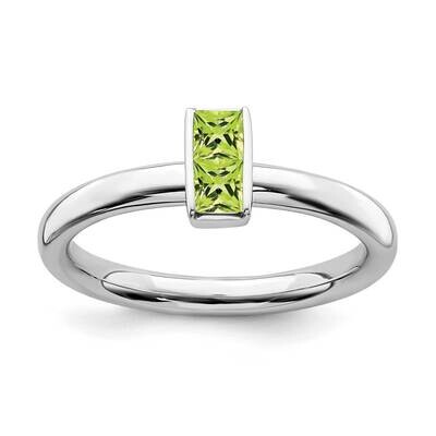 Peridot Ring Sterling Silver QSK2119, MPN: QSK2119, 191101210563