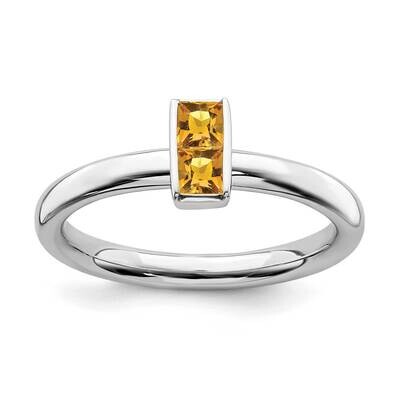 Citrine Ring Sterling Silver QSK2122, MPN: QSK2122, 191101210730