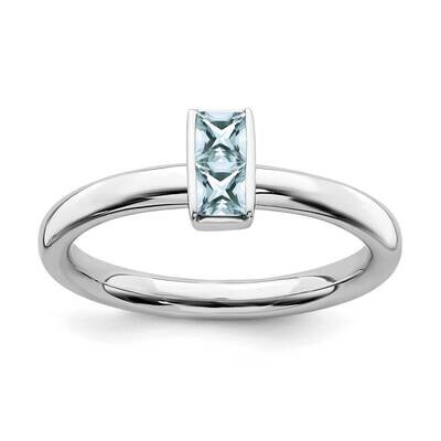 Aquamarine Ring Sterling Silver QSK2114, MPN: QSK2114, 191101210266