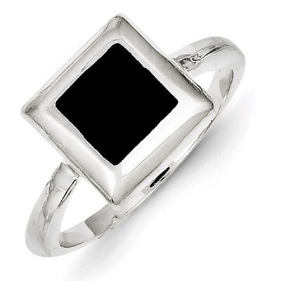 Onyx Ring Sterling Silver QR1068, MPN: QR1068, 191101283291
