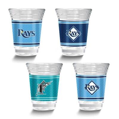 MLB Tampa Bay Devil Rays 4-piece Shot Glass Set GM26124-DEV, MPN: GM26124-DEV, 737538033810