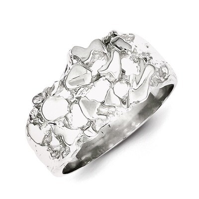 Men&#39;s Nugget Ring Sterling Silver QR4444, MPN: QR4444, 883957364650
