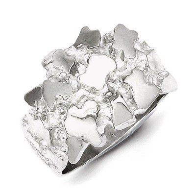 Men&#39;s Nugget Ring Sterling Silver QR4447, MPN: QR4447, 883957364674