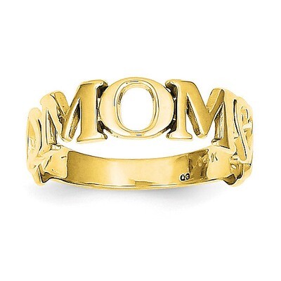 Mom Ring 14k Gold Polished R424, MPN: R424, 191101370298