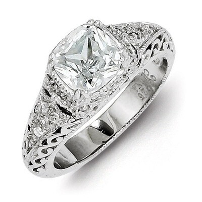 Ring Sterling Silver Diamond QR1343, MPN: QR1343, 883957180878
