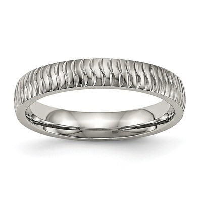 Ring Stainless Steel Polished Textured SR492, MPN: SR492, 886774527888