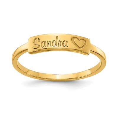 Name Bar Ring 14k Gold XNR89Y, MPN: XNR89Y,