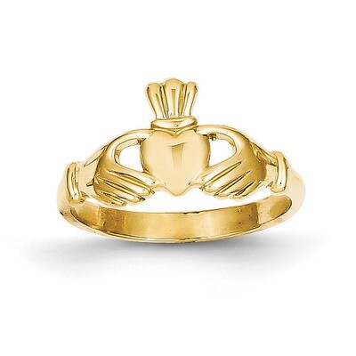 Claddagh Ring 14k Gold Polished R123, MPN: R123, 886774618234