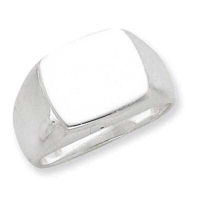 13x15mm Signet Ring Sterling Silver QR2446, MPN: QR2446, 883957249773