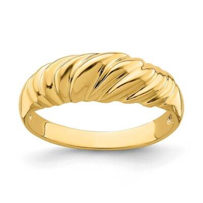 Dome Ring 14k Gold Polished R718, MPN: R718, 196904050996