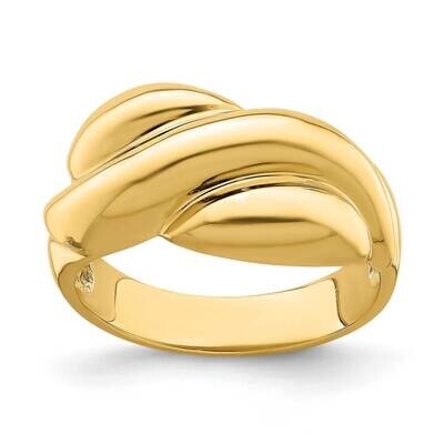 Dome Ring 14k Gold Polished R710, MPN: R710, 196904051344