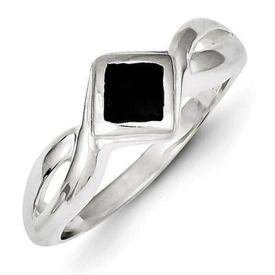 Onyx Ring Sterling Silver QR1071, MPN: QR1071, 191101283338
