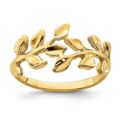 Leaf Ring 14k Gold Polished  D4709, MPN: D4709, 191101977558