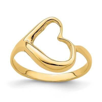 Tilted Heart Ring 14k Gold K4566, MPN: K4566, 637218006212