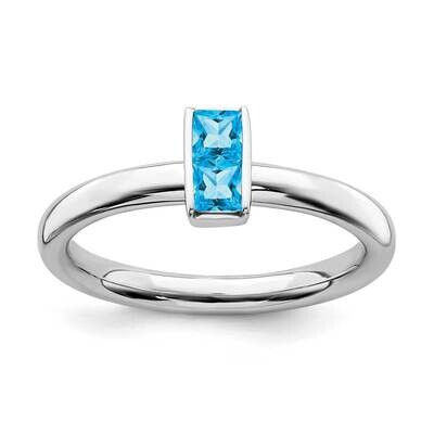 Blue Topaz Ring Sterling Silver QSK2123, MPN: QSK2123, 191101210808