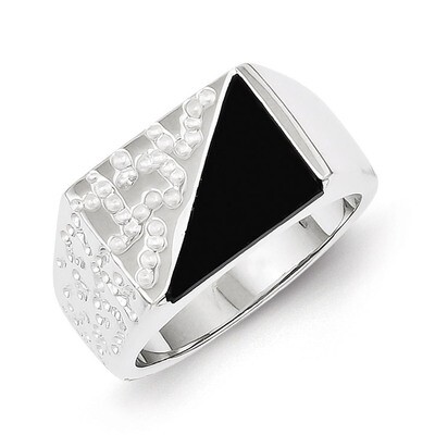 Men&#39;s Onyx Ring Sterling Silver QR1275, MPN: QR1275, 883957179766