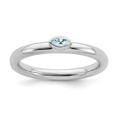 Aquamarine Ring Sterling Silver QSK2126, MPN: QSK2126, 191101210938