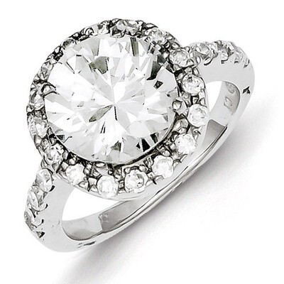 Ring Sterling Silver Diamond QR2009, MPN: QR2009, 886774117294
