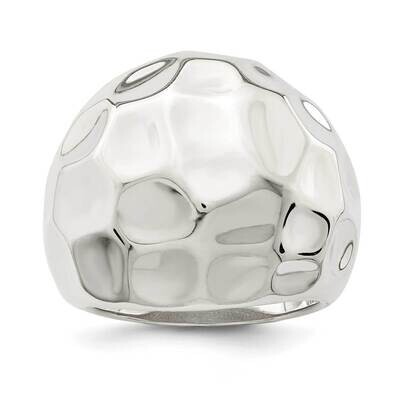 Textured Ring Sterling Silver Polished QR6882, MPN: QR6882, 883957994185