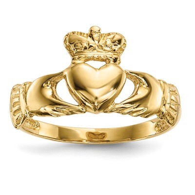 Claddagh Ring 14k Gold Polished K5935, MPN: K5935, 191101978371