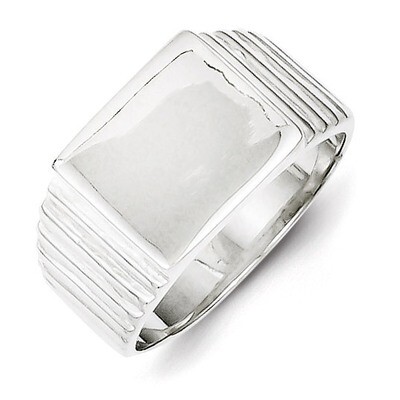 Signet Ring Sterling Silver QR2434, MPN: QR2434, 883957249407