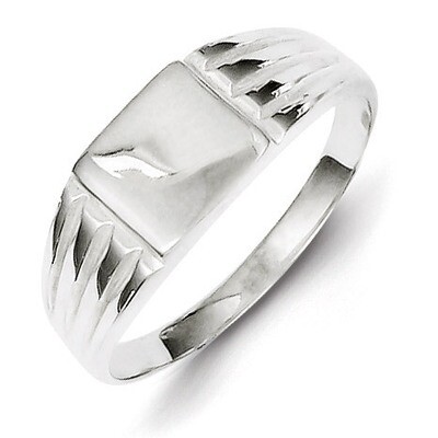 Signet Ring Sterling Silver QR2430, MPN: QR2430, 883957249292