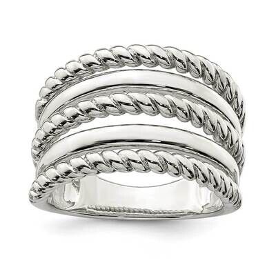Fancy Ring Sterling Silver Polished QR6883, MPN: QR6883, 883957965536